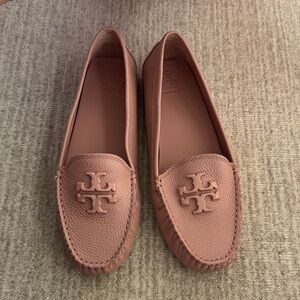 Tory Burch Blush Leather Loafers NEW